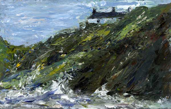 Clifftop Cottage, Auchmithie, Acrylic