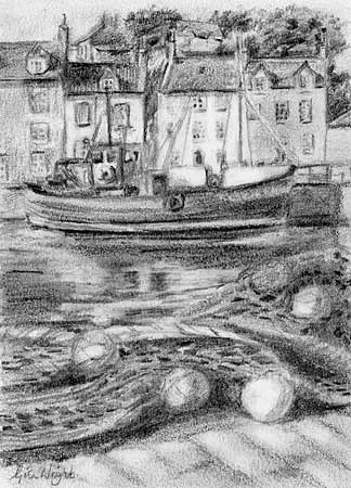 Study for High Tide, Pittenweem, Pencill