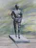 Jim Clark Statue At Kilmany, Pastel