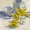 Still Life With Daffodils, Oil on Panel