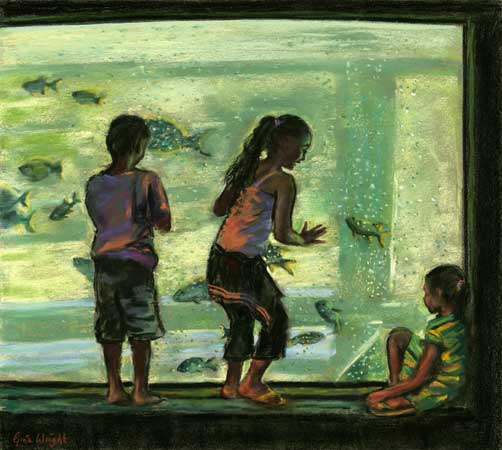At The Aquarium, Pastel