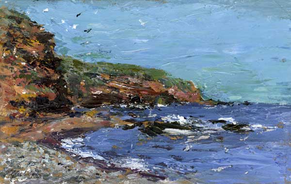 Study for Beach And Cliffs, Auchmithie, Acrylic