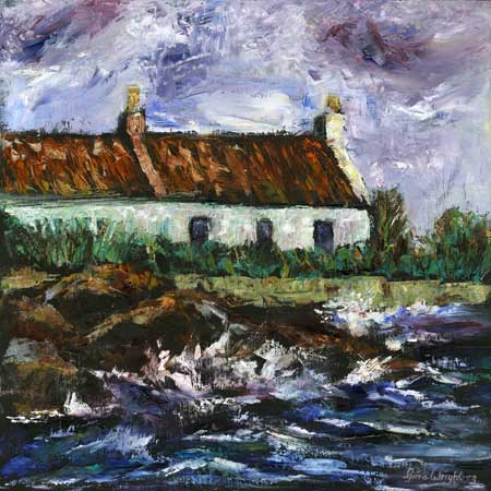 Cottage By The Sea, Balmerino, Oil