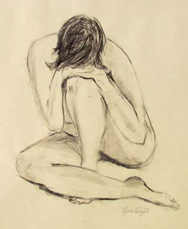 Life Drawing III, Charcoal
