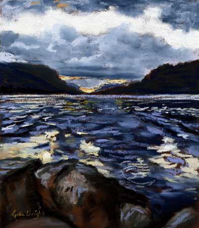 Looking West, Glencoe, Pastel