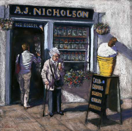 Outside The Ice Cream Shop, Pastel