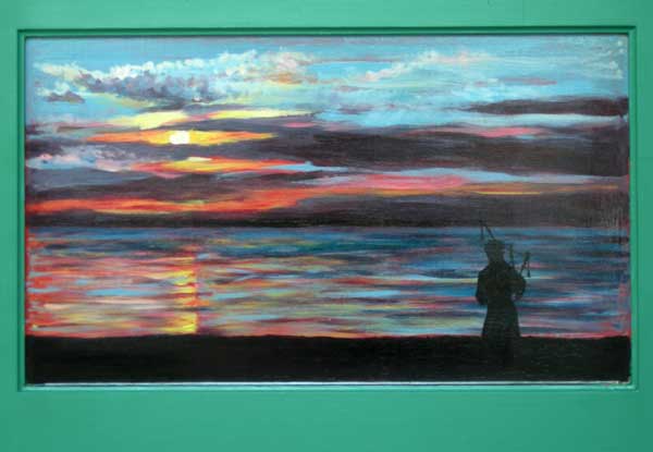 Piper At Sunset Screen Door