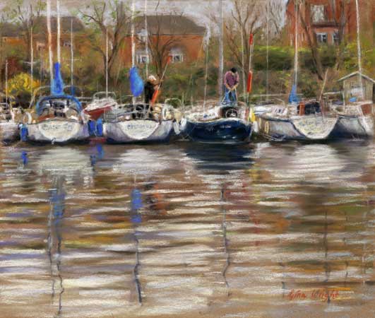 Preparing To Sail, Pastel