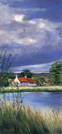 Red Roofs, Kilconquhar, Pastel