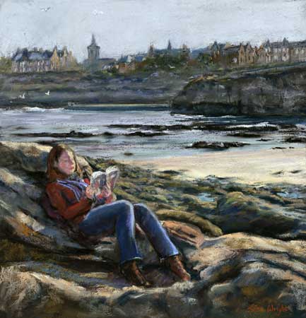 Step Rock, St. Andrews, Pastel