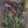 Bees On Lavender, Pastel