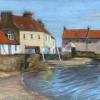 Calm Day at Pittenweem, Acrylic and Pastel on Panel