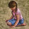 Girl With Pigtails, Pastel