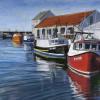 Harbour Reflections, Pittenweem, Pastel on Panel