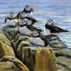 Six Puffins