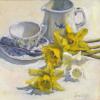 Still Life With Daffodils, Oil on Panel