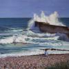 The Wave, Auchmithie, Pastel
