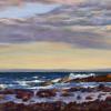 Waves At Sunset, Pastel