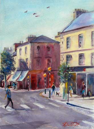 Summer On South Street, St. Andrews, Watercolour