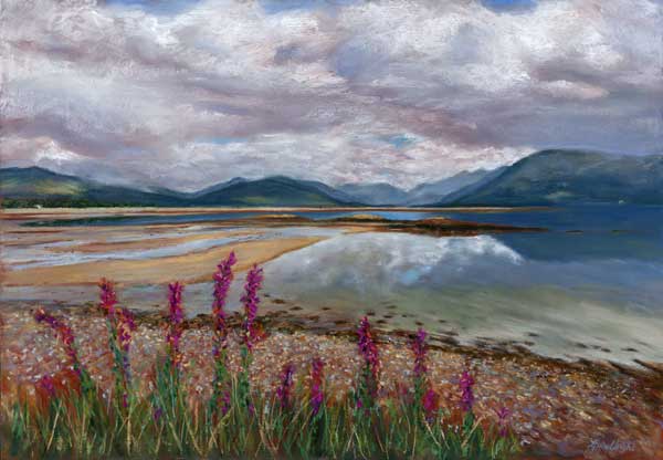 View To Glencoe, Pastel On Panel