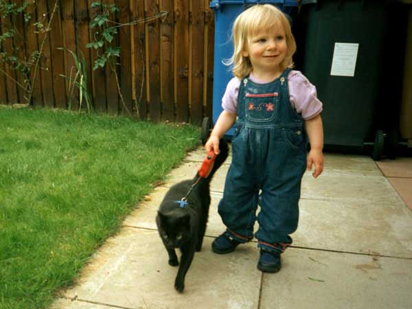 Emma walking Xena
